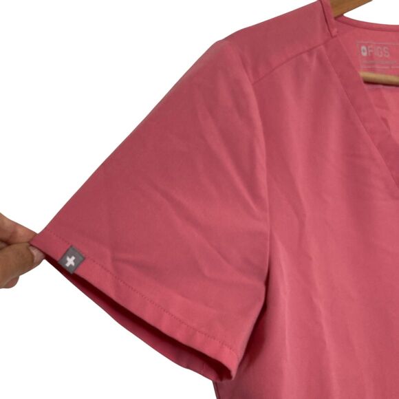 Figs Womens M Casma Three Pocket Scrub Top Peachy Pink Limited FW1100 Medical - Picture 6 of 13